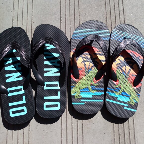 ✨ 2 Pairs Boys Flip Flops – Size 3/4 | Brand New ✨ - Picture 2 of 2